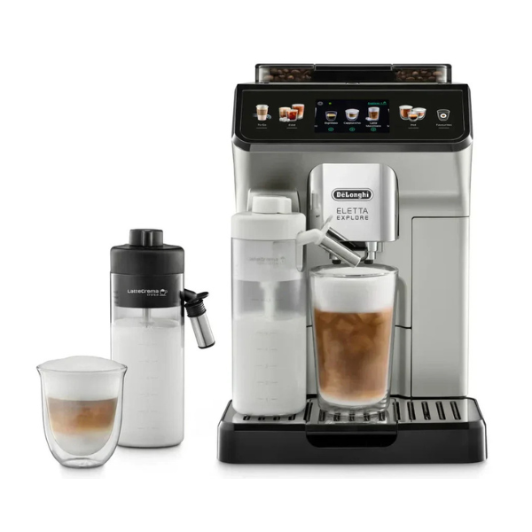 De’Longhi Eletta Explore ECAM450.55.S Kaffeevollautomat – Silber, 2,3 L Wassertank