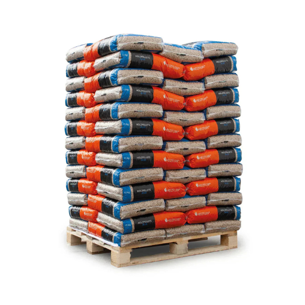 Heizfuxx® Holzpellets Blue – Buche & Eiche, 975 kg (65 x 15 kg), DIN EN ISO 17225-2 A1
