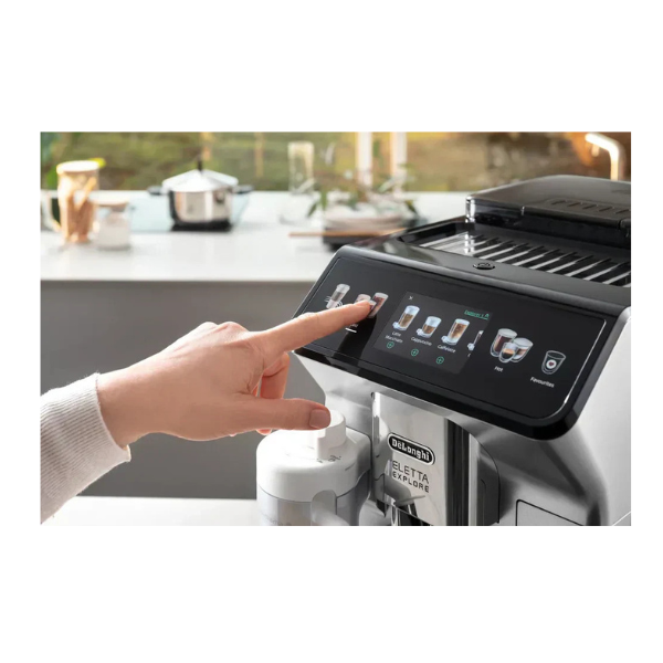 De’Longhi Eletta Explore ECAM450.55.S Kaffeevollautomat – Silber, 2,3 L Wassertank