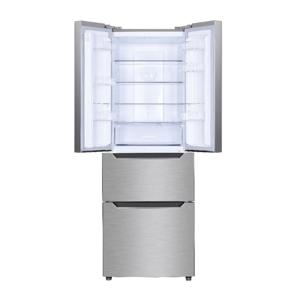 Wolkenstein Kühl-Gefrierkombination FD351.4NF IX, 320 L, Edelstahloptik, NoFrost, mit Touchdisplay