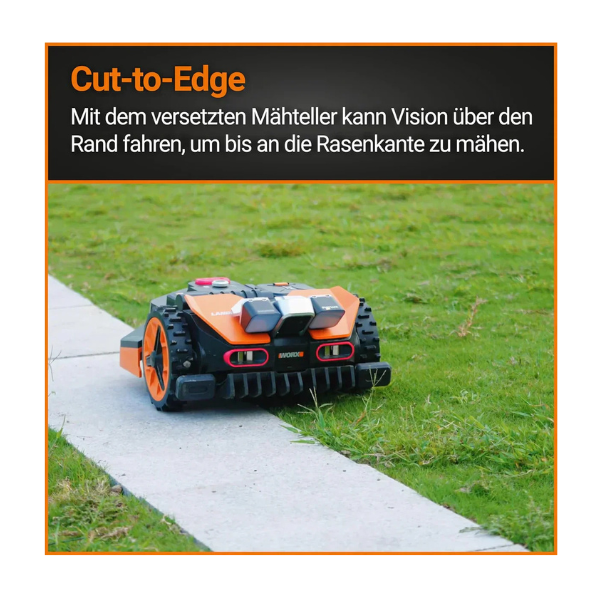WORX Mähroboter Landroid Vision M600 WR206E – Automatischer Rasenmäher für Flächen bis 600 m²